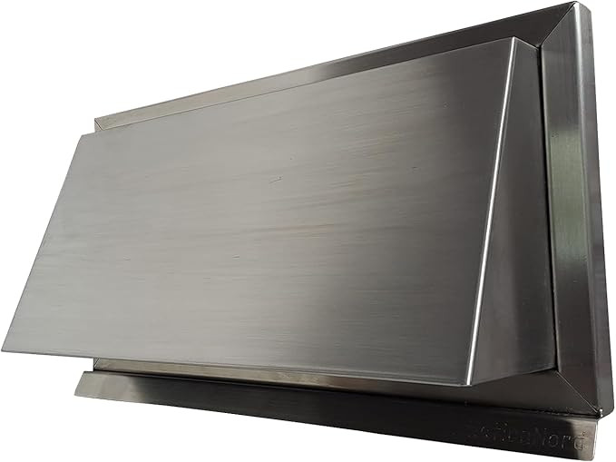 Abluft Wetterschutz-gitter aus Edelstahl zum einstecken in Flachkanal 110x55, 150x70; 180x95; 205x60; 220x55; 220x90; 222x89, 230x80, 300x50