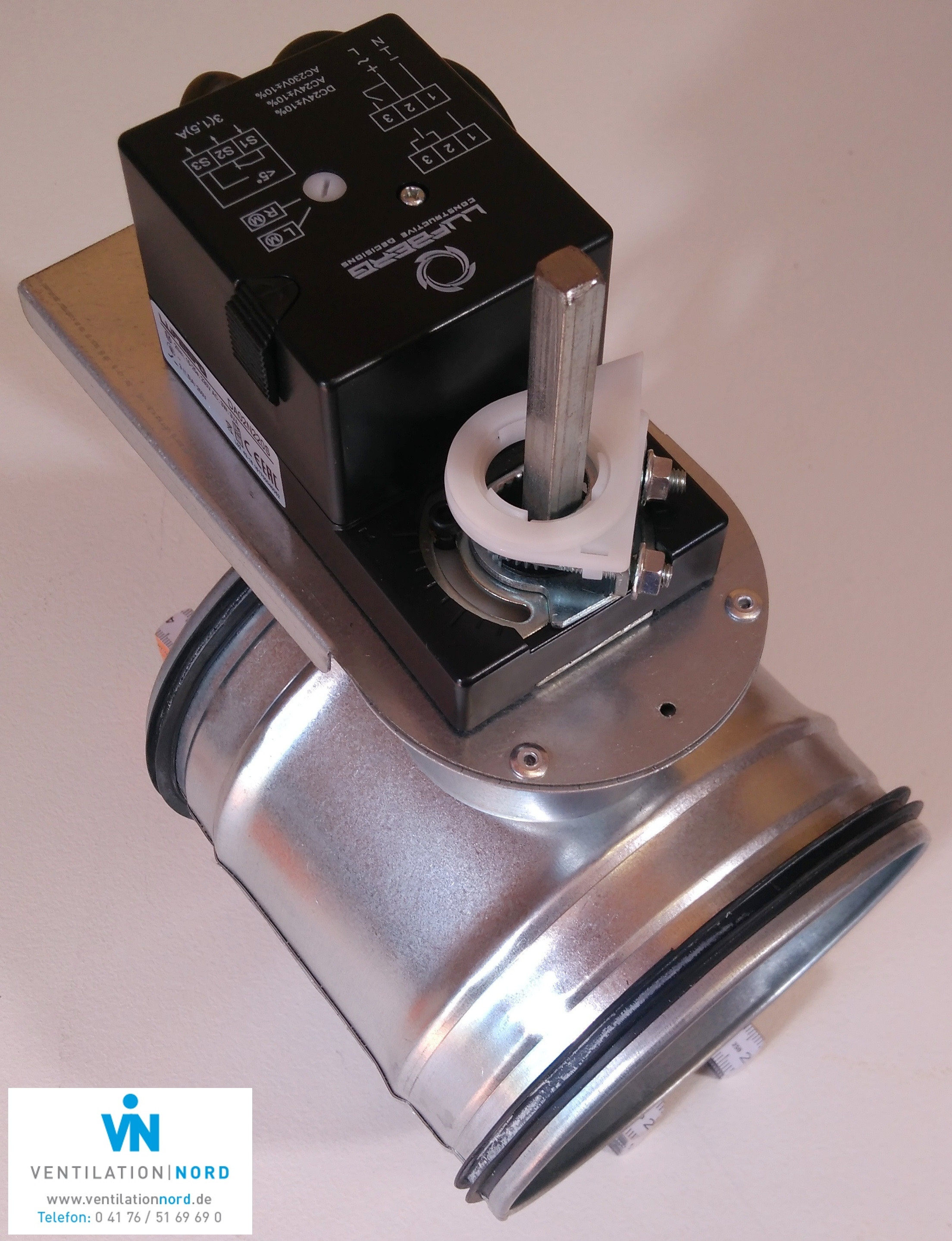 Absperrklappe DTBU mit Luftberg DA02N220S Stellantrieb