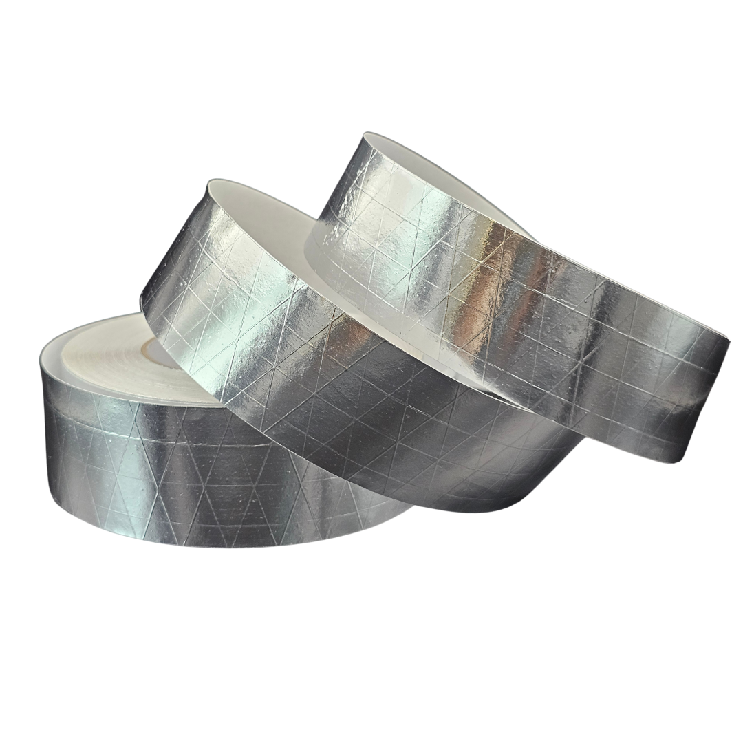 Alu Klebeband Rolle 50mm x 50m Alu Isolier Klebeband mit Glasfaser Verstärkung AKBS50-50