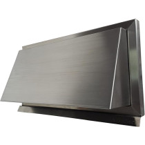 Abluft Wetterschutz-gitter aus Edelstahl zum einstecken in Flachkanal 110x55, 150x70; 180x95; 205x60; 220x55; 220x90; 222x89, 230x80, 300x50